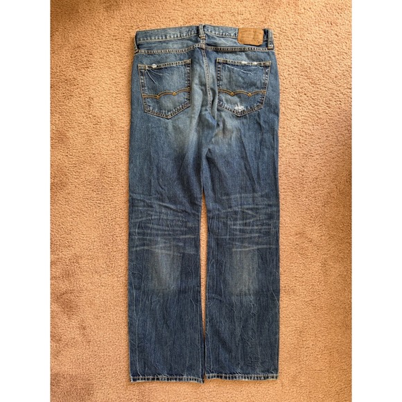 American Eagle Outfitters Denim Men's 35x32.5 Distressed Relaxed Fit Jeans - Picture 7 of 8